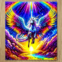 Chiffonnette Licorne Arc en Ciel