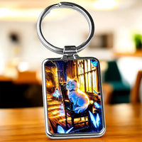 Porte Clé Chat Papillon