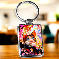 Porte Clé Chat Printemps