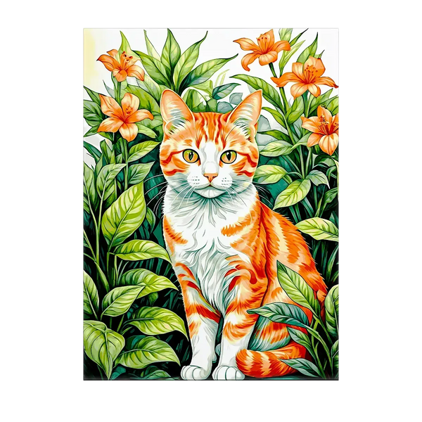 Tableau Chat Paisible – 10x15 cm