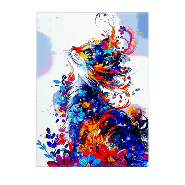 Tableau Chat Peinture – 10x15 cm