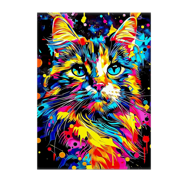 Tableau Chat Pop – 10x15 cm