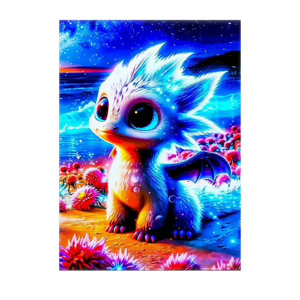 Tableau Dragon Blanc – 10x15 cm