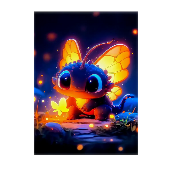 Tableau Dragon Papillon – 10x15 cm