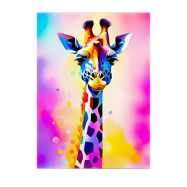 Tableau Girafe Pop – 10x15 cm