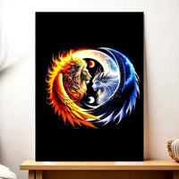 Tableau Lion et Lionne