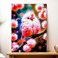 Tableau Oiseau Rose