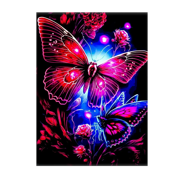 Tableau Papillon Violet – 10x15 cm
