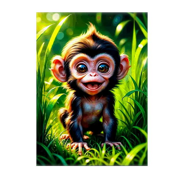 Tableau Petit Singe – 10x15 cm