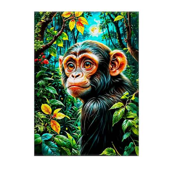 Tableau Singe Jungle – 10x15 cm