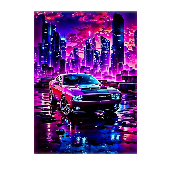 Tableau Voiture Futuriste – 10x15 cm