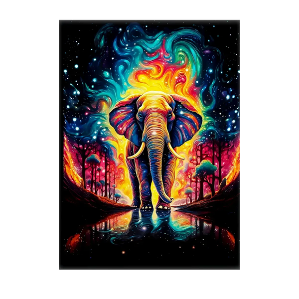 Tableau Éléphant Voyage – 10x15 cm