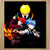 Chiffonnette Assassination Classroom : chiffon noir microfibre avec impression anime souriante jaune