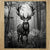 Chiffonnette Cerf Noir et Blanc