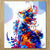 Chiffonnette Chat Peinture