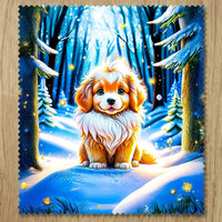 Chiffonnette Chien Neige