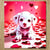 Chiffonnette Chiot Coeur