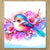 Illustration aquarelle vibrante doiseau Chiffonnette sur branches fleuries en pastels doux