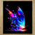 Papillon Chiffonnette Magique aux ailes bleues et violettes irisées