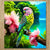 Chiffonnette Perroquet Tropical