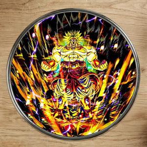 Autocollant magnétique Broly Super Saiyan en armure dorée anime