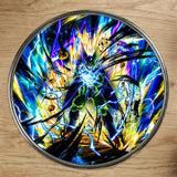Magnet Cell : plaque décorative Cell Super Saiyan aux éclats bleus