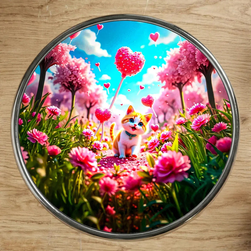 Magnet Chat Coeur