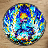 Magnet Gohan SSJ2 : plaque décorative Goku Super Saiyan énergie bleue explosive
