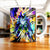 Tasse Cell en céramique blanche avec Cell de Dragon Ball Z en pose explosive colorée
