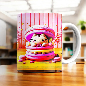 Mug Chat Macaron - Les Bois d'Aurore