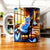Tasse Chat Papillon : chat bleu moelleux sur chaise ornée avec papillons bleus dans couloir gothique ensoleillé