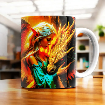 Mug Femme et Dragon - Les Bois d'Aurore