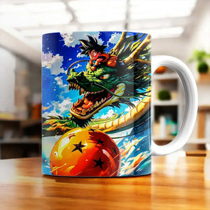Mug Goku Dragon Enfant : Goku sur Shenron avec boules de dragon
