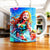 Tasse Nami : mug blanc céramique avec illustration anime de femme rieuse aux cheveux orange sous leau