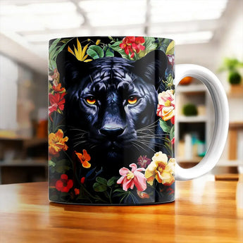 Mug Panthère Fleurs - Les Bois d'Aurore
