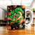 Tasse en céramique noire Mug Shenron avec dragon vert aux yeux rouges
