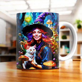 Mug Sorcière Chat Champignon - Les Bois d'Aurore