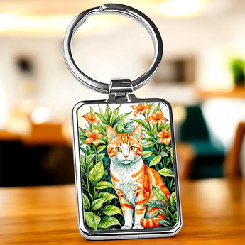 Porte Clé Chat Paisible - Les Bois d'Aurore