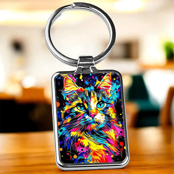 Porte Clé Chat Pop - Les Bois d'Aurore