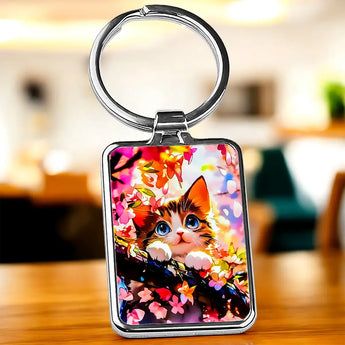 Porte Clé Chat Printemps - Les Bois d'Aurore