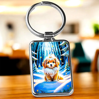 Porte Clé Chien Neige - Les Bois d'Aurore