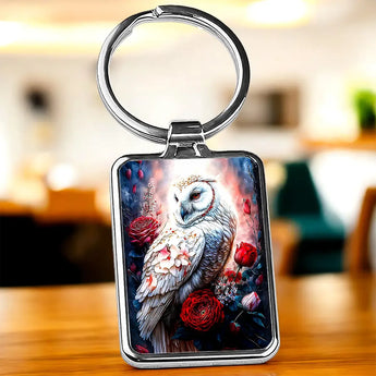 Porte Clé Chouette Fleur - Les Bois d'Aurore