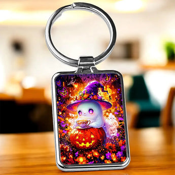 Porte Clé Fantôme citrouille - Les Bois d'Aurore