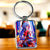 Porte-clé rectangulaire Ganyu avec illustration anime vibrante