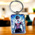 Porte-clé Porte Clé Grey Fullbuster : anime musclé à ailes bleues sur fond aquatique