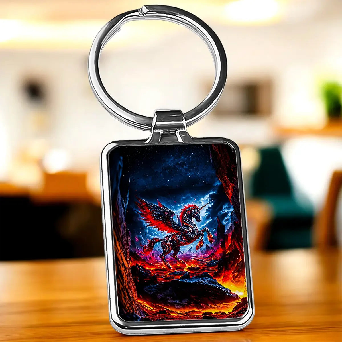 Porte Clé Licorne de Feu - Les Bois d'Aurore