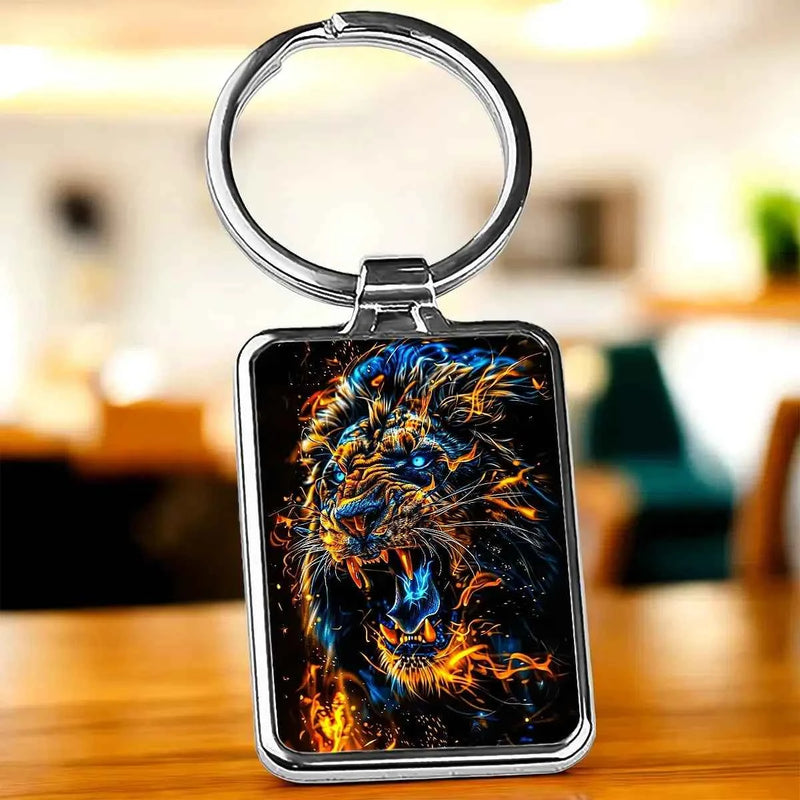 Porte Clé Lion Feu