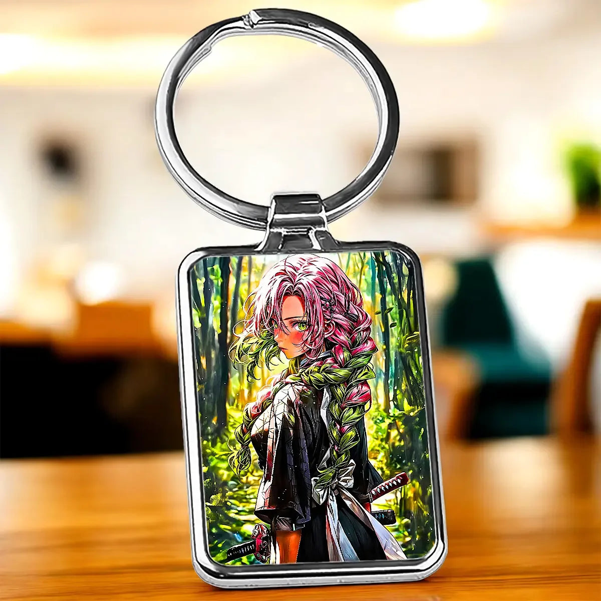 Porte Clé Mitsuri Kanroji (Pilier de l'Amour) - Les Bois d'Aurore