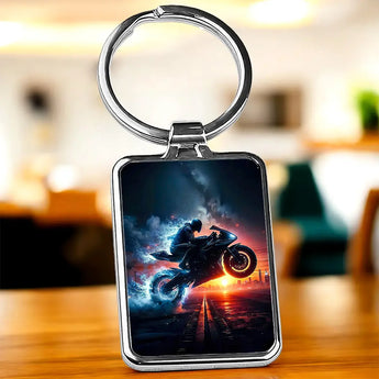 Porte Clé Moto Noire - Les Bois d'Aurore