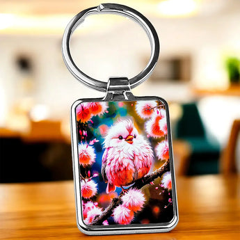 Porte Clé Oiseau Rose - Les Bois d'Aurore